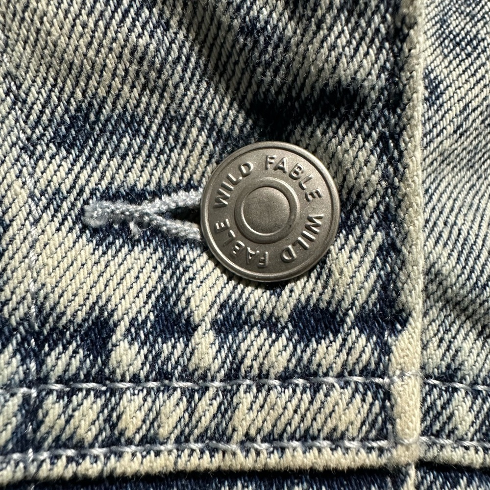 Vintage Y2K Wild Fable Blue Denim Jacket new without tags - Picture 9 of 11